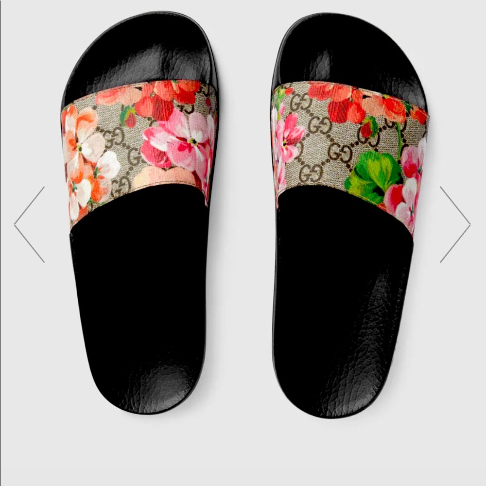 Gucci GG Blooms Supreme floral slide sandal